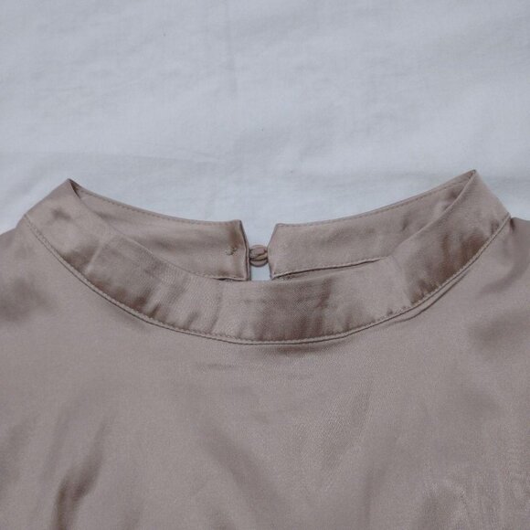 Denote Satin Shoulder Tuck Blouse - Picture 2 of 3